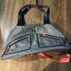 Under Armour Gray and Orange Gym Bag
